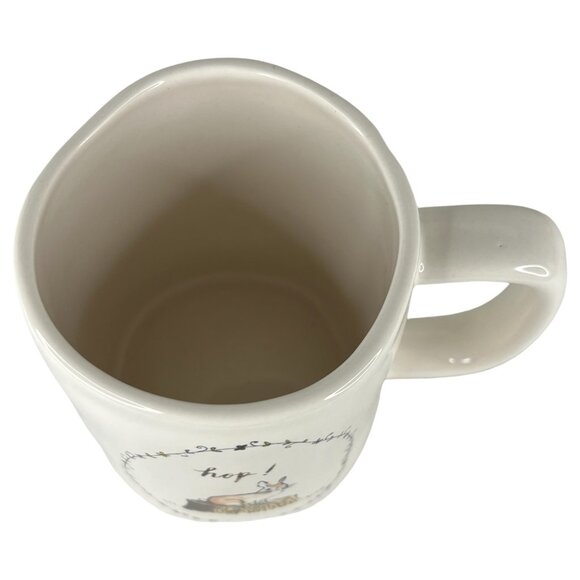 Rae Dunn Bunny Rabbit Hop Ceramic Mug 14 Oz Artisian Collection By Magenta - Picture 6 of 7